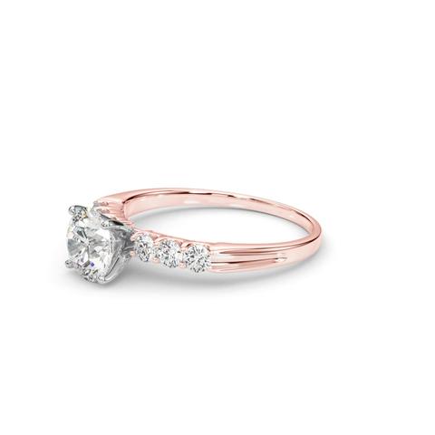 360 degree view of Jada Shared Prong Engagement Ring