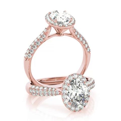360 degree view of Marilyn Halo Engagement Ring
