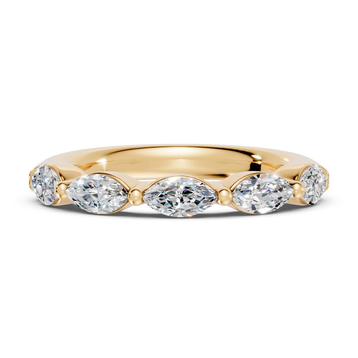 360 degree view of Marquise Five-Stone Lab Diamond Band (1.25 ct tw)