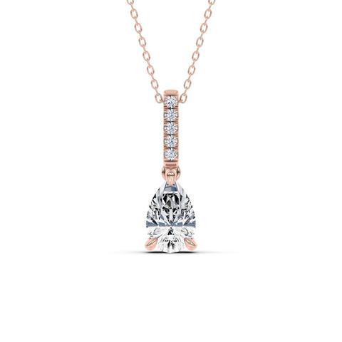 360 degree view of Pear Lab Diamond Link Drop Pendant (1 ct. tw.)
