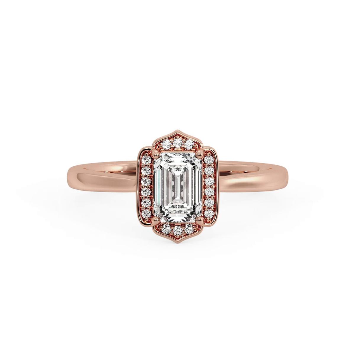 360 degree view of Lennon Halo Engagement Ring
