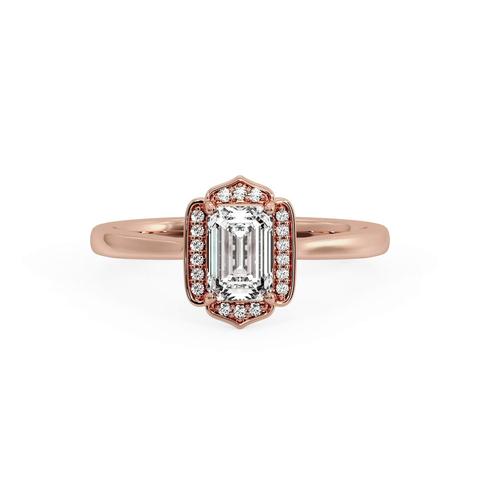 360 degree view of Lennon Halo Engagement Ring