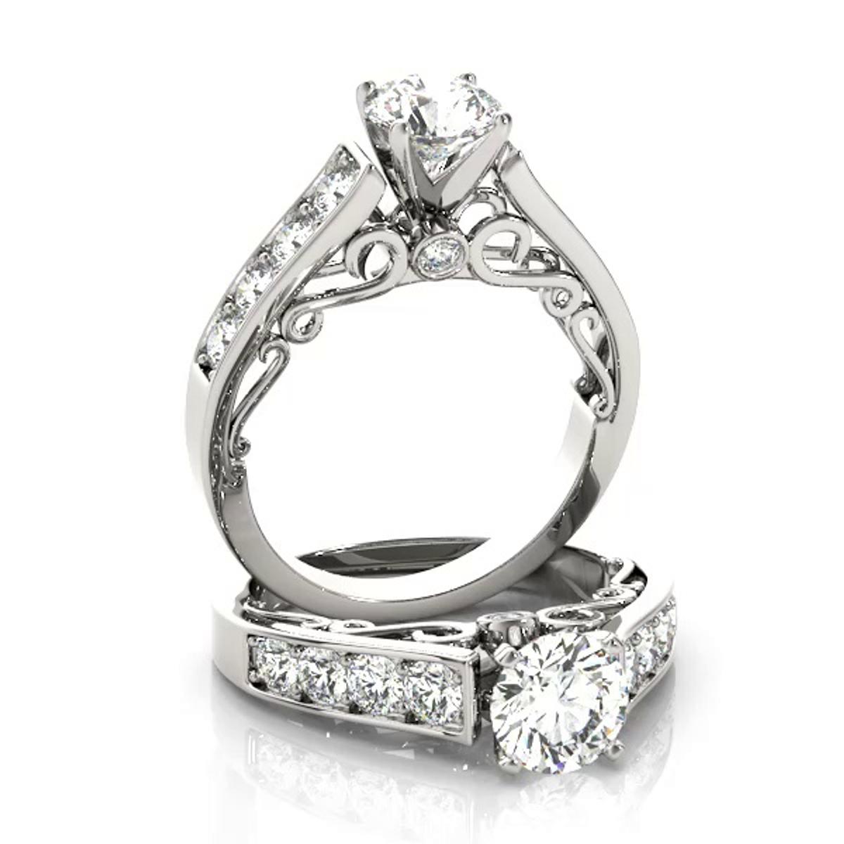 360 degree view of Serena Channel Diamond Engagement Ring