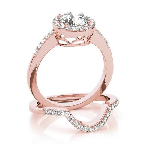 360 degree view of Lillee Halo Engagement Ring