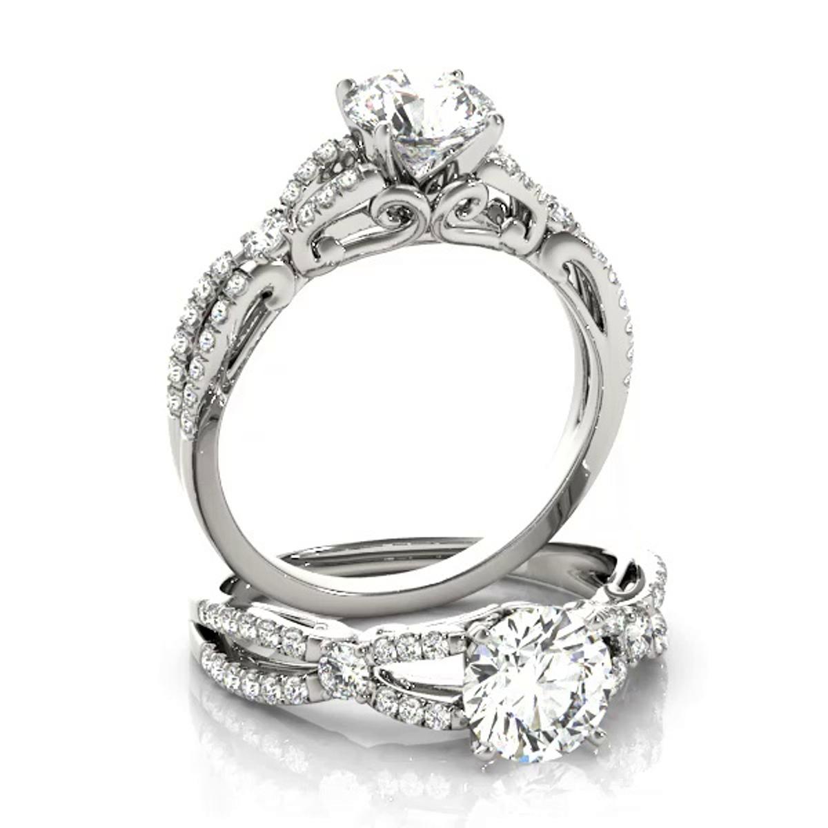 360 degree view of Charlize Pavé Diamond Engagement Ring