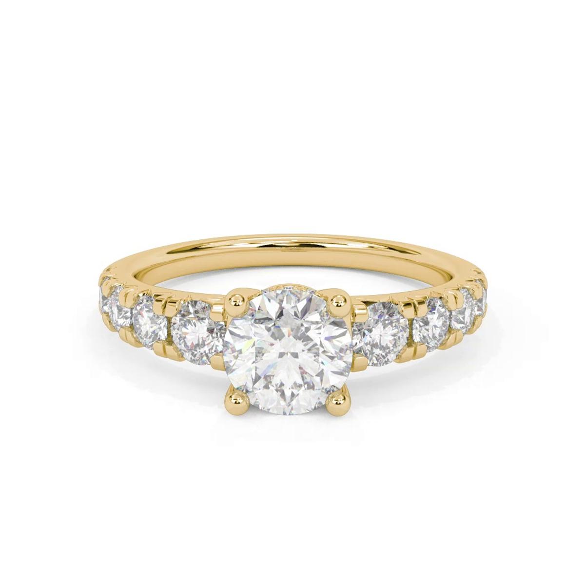 360 degree view of Trixie Hidden Halo Engagement Ring