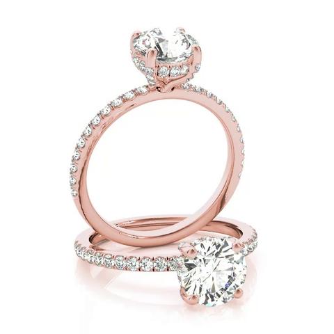 360 degree view of Stella Hidden Halo Engagement Ring