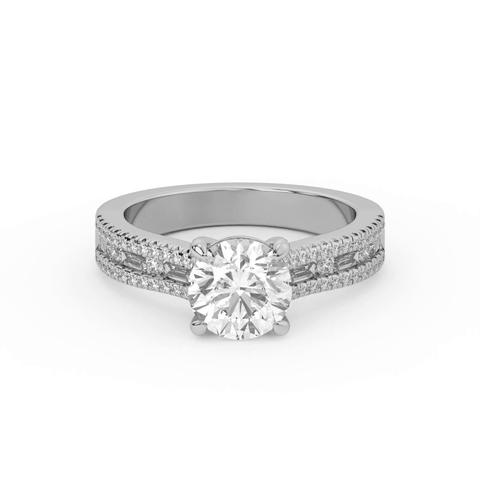 360 degree view of Rochelle Triple Row Diamond Engagement Ring