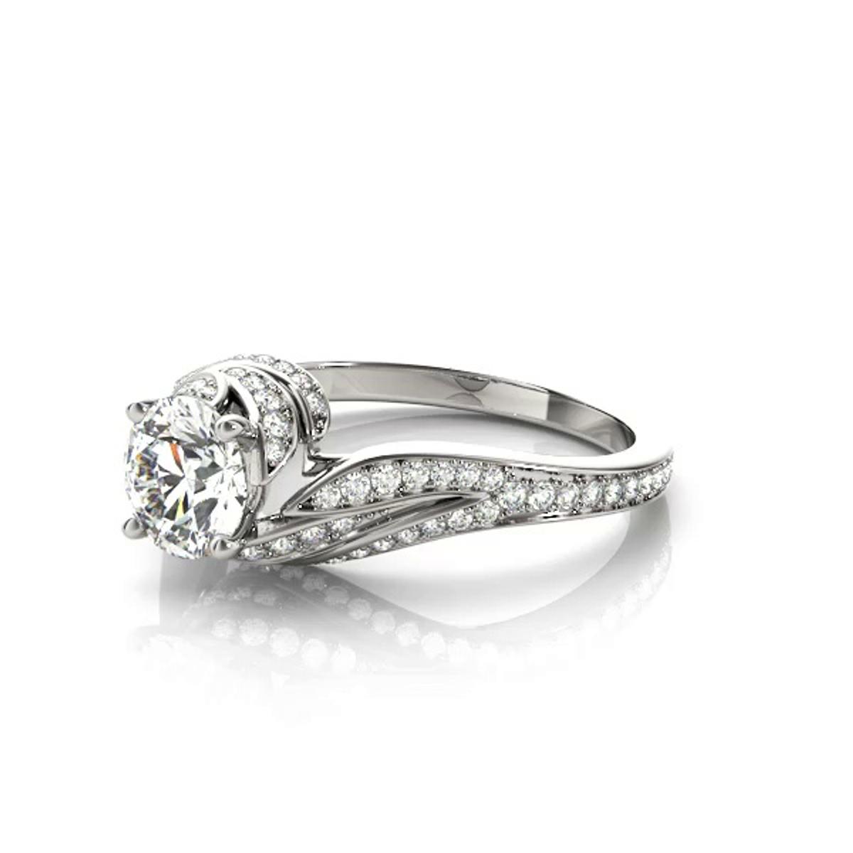 360 degree view of Vienna Diamond Bypass Engagement Ring