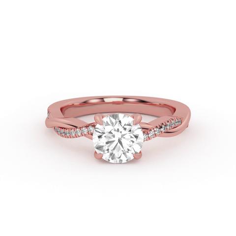 360 degree view of Hana Diamond Twist Engagement Ring