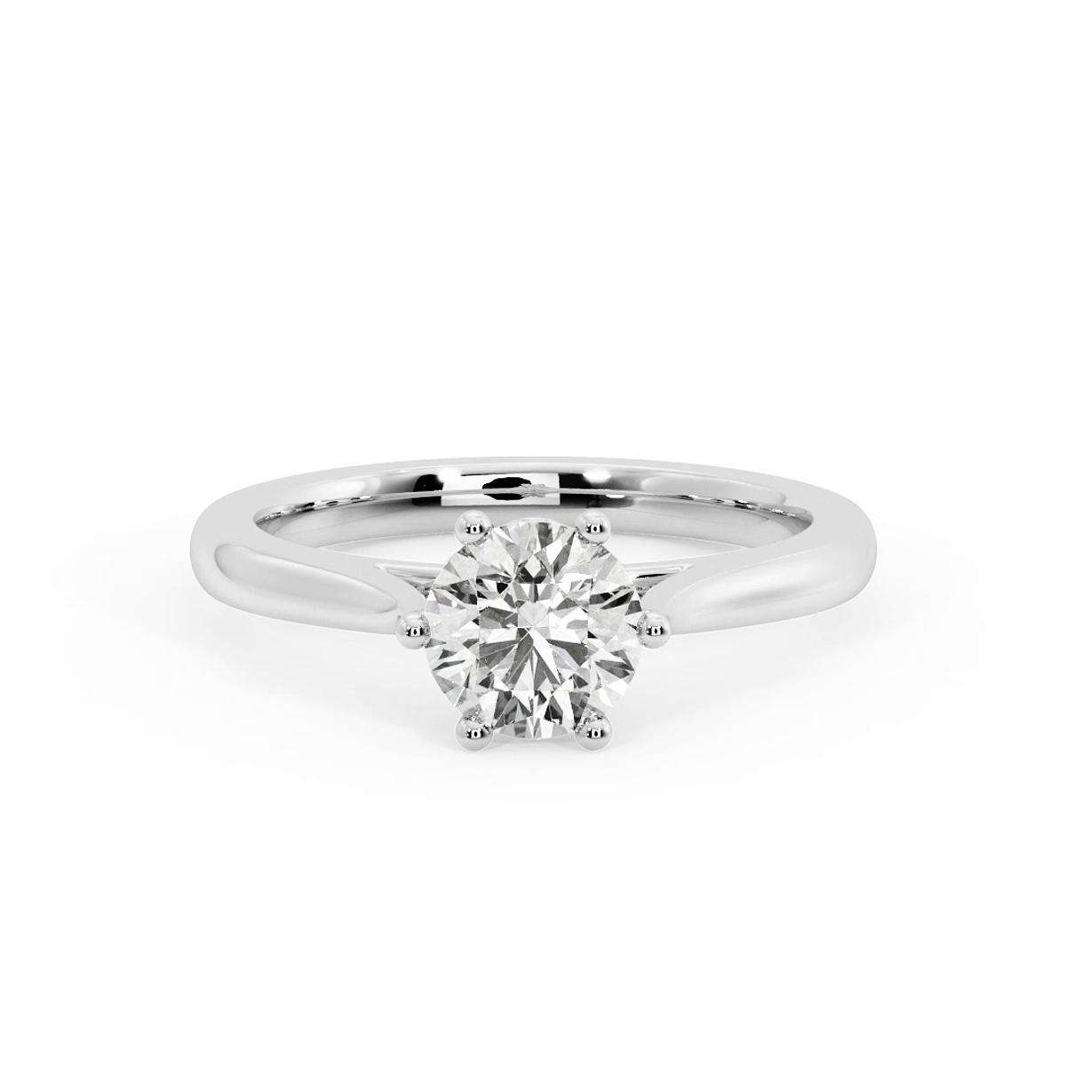 360 degree view of Shelby Diamond Petal Cathedral Engagement Ring