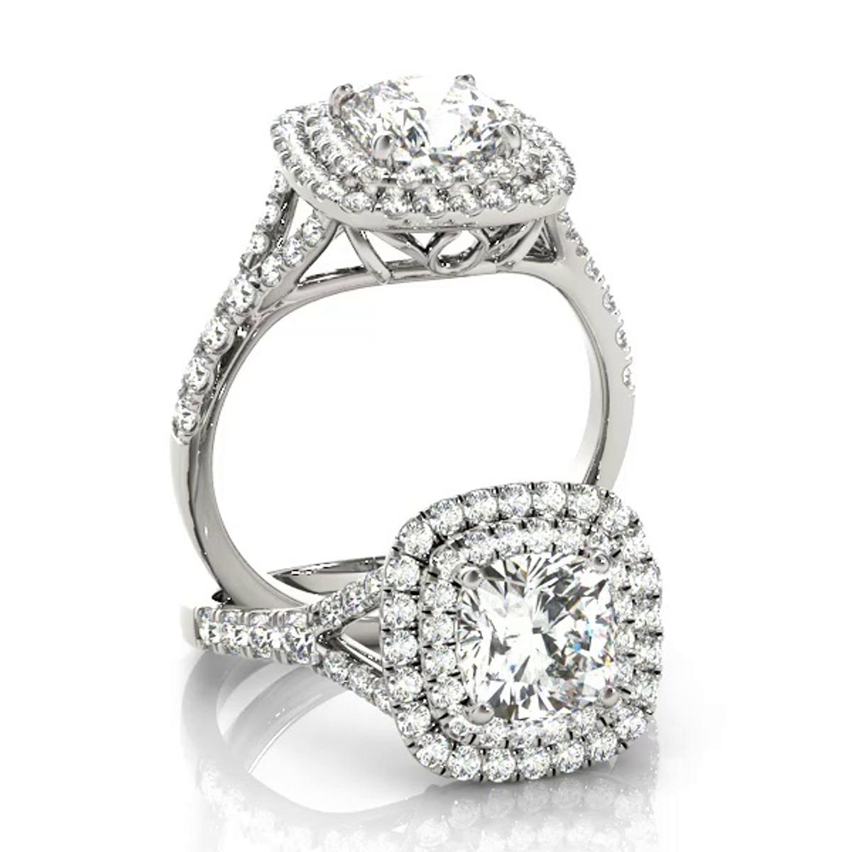360 degree view of Karina Halo Engagement Ring
