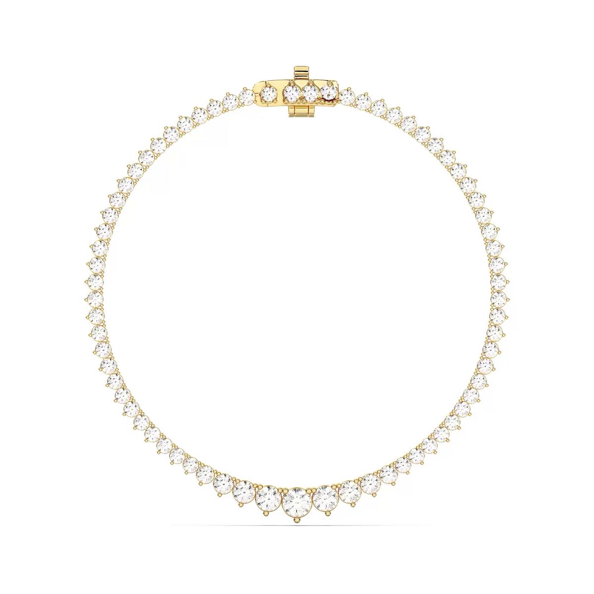 360 degree view of Round Lab Diamond Graduated Riviera Necklace (10 ct. tw.)