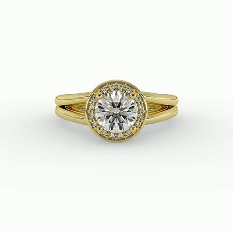 360 degree view of Miriam Halo Engagement Ring