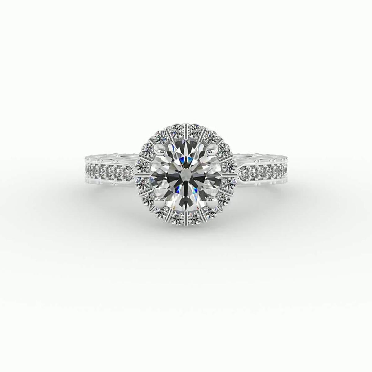 360 degree view of Sutton Halo Engagement Ring