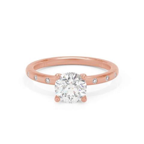360 degree view of Alondra Brushed Finish Engagement Ring