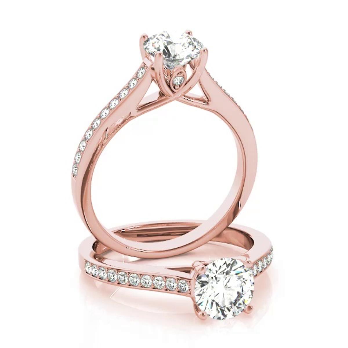 360 degree view of Louella Channel Diamond Engagement Ring