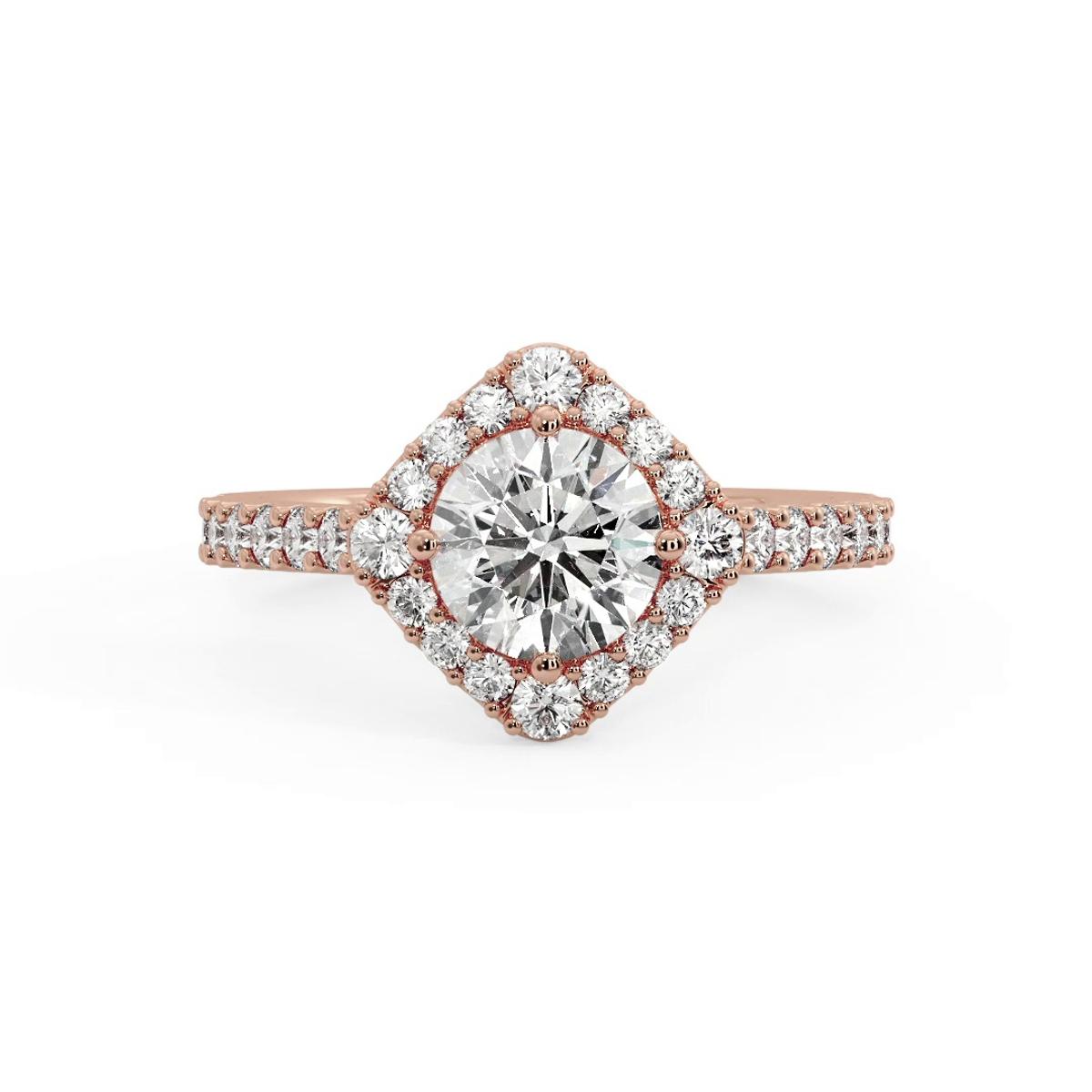 360 degree view of Charleigh Compass Set Halo Engagement Ring