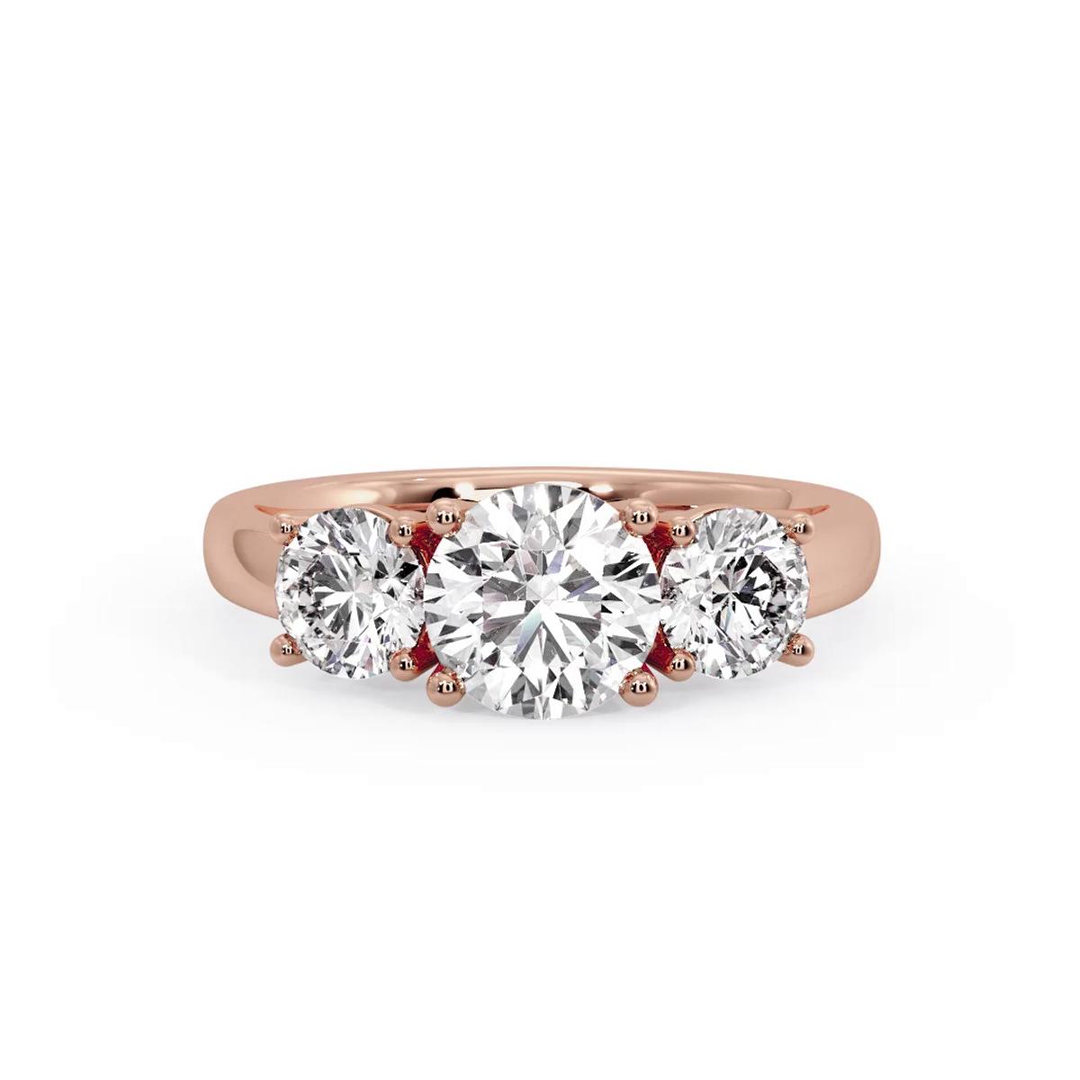 360 degree view of Daleyza Three Stone Engagement Ring