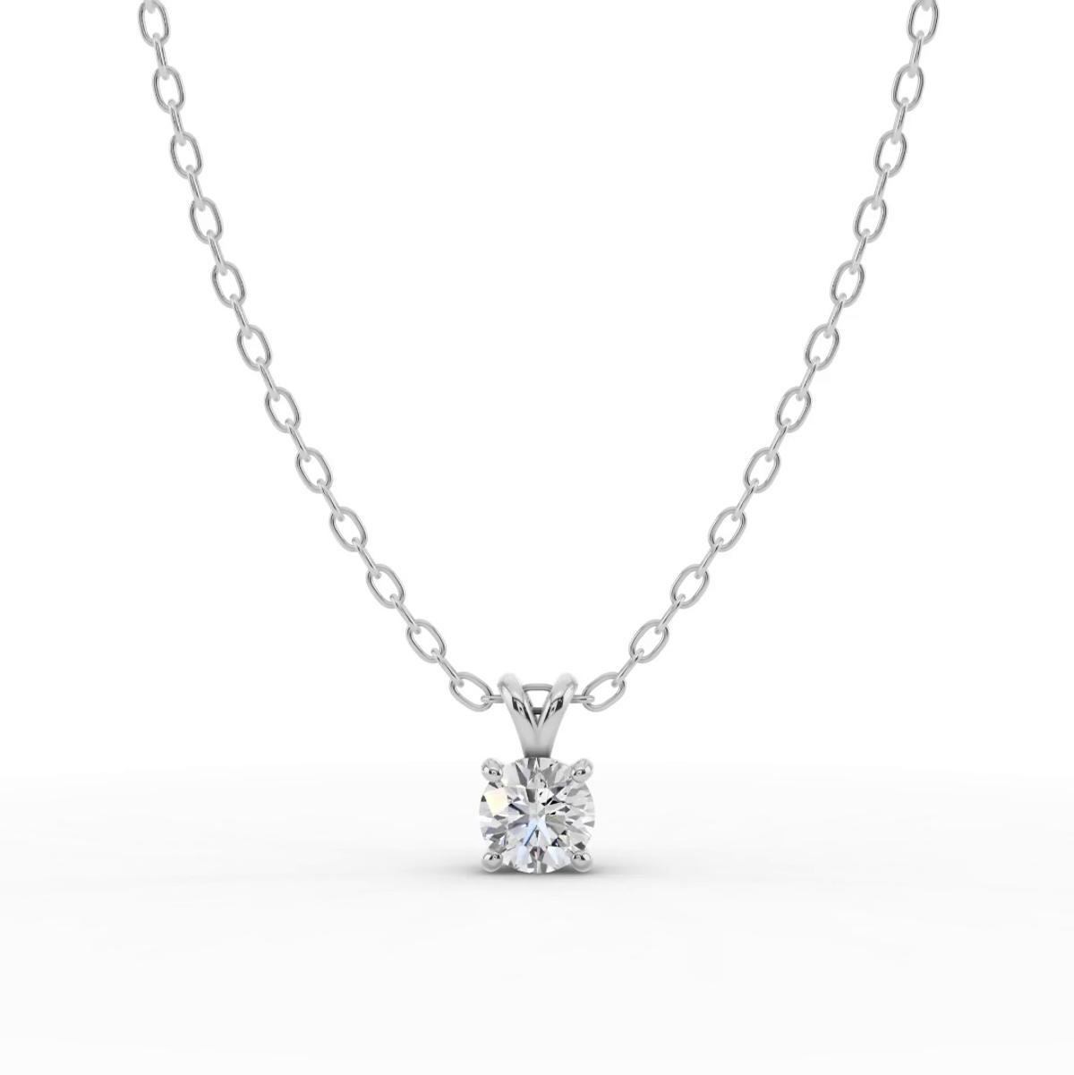 360 degree view of Split Bail Lab Diamond Solitaire Necklace (¼ ct.)