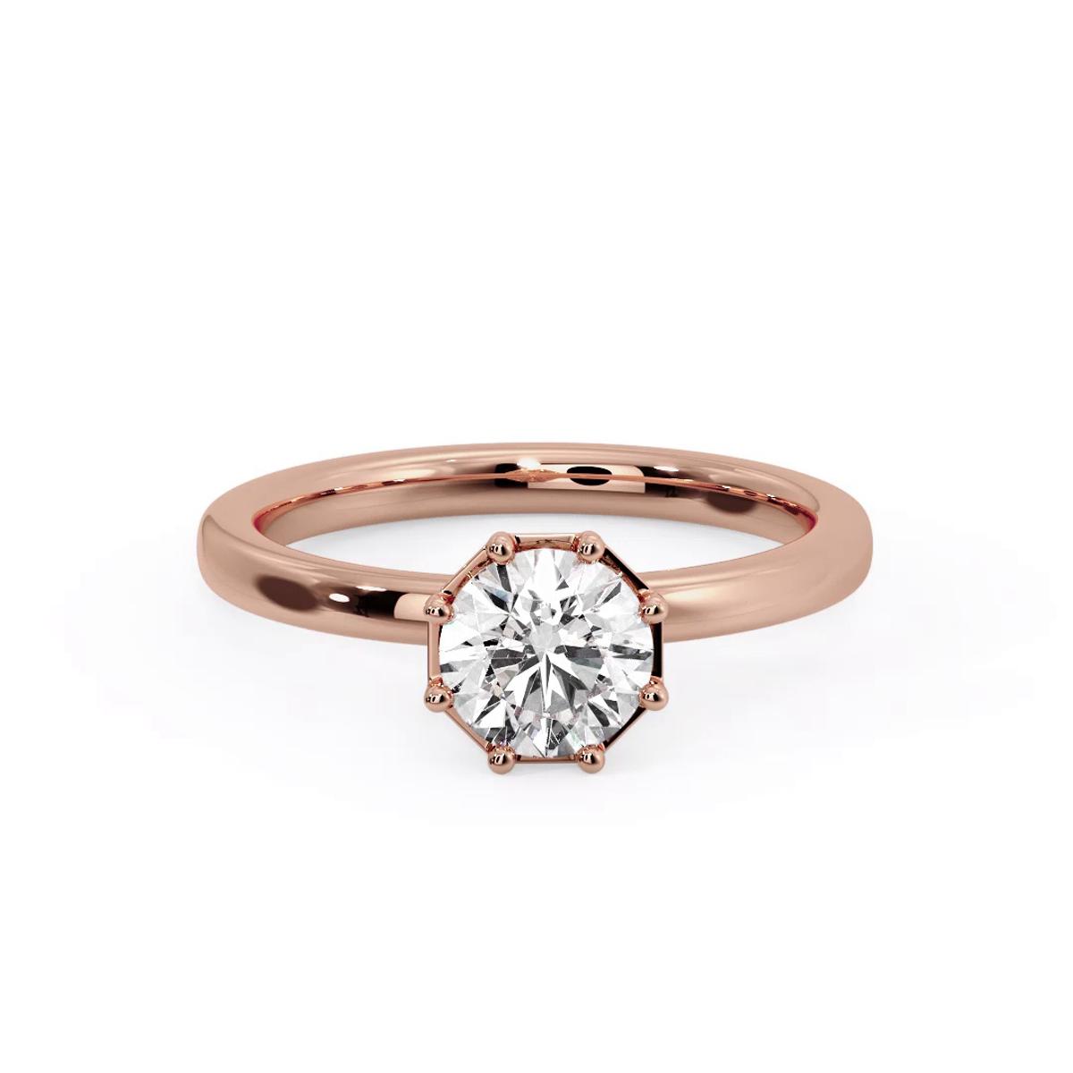 360 degree view of Ariya 8 Prong Hidden Halo Engagement Ring
