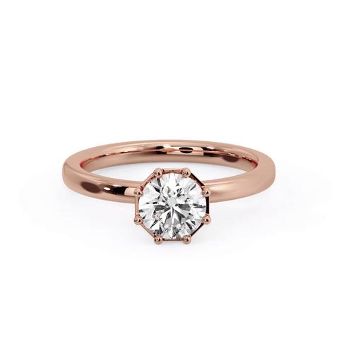 360 degree view of Ariya 8 Prong Hidden Halo Engagement Ring