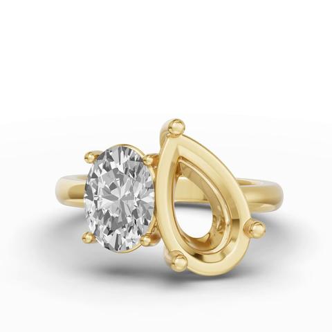 360 degree view of Toi Et Moi Double Oval Lab Diamond Ring (Starting at 5.00 ct. tw.)