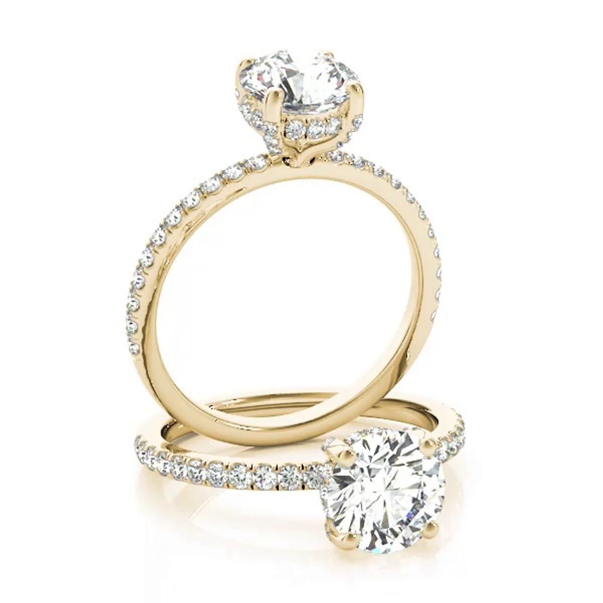 360 degree view of Stella Hidden Halo Engagement Ring