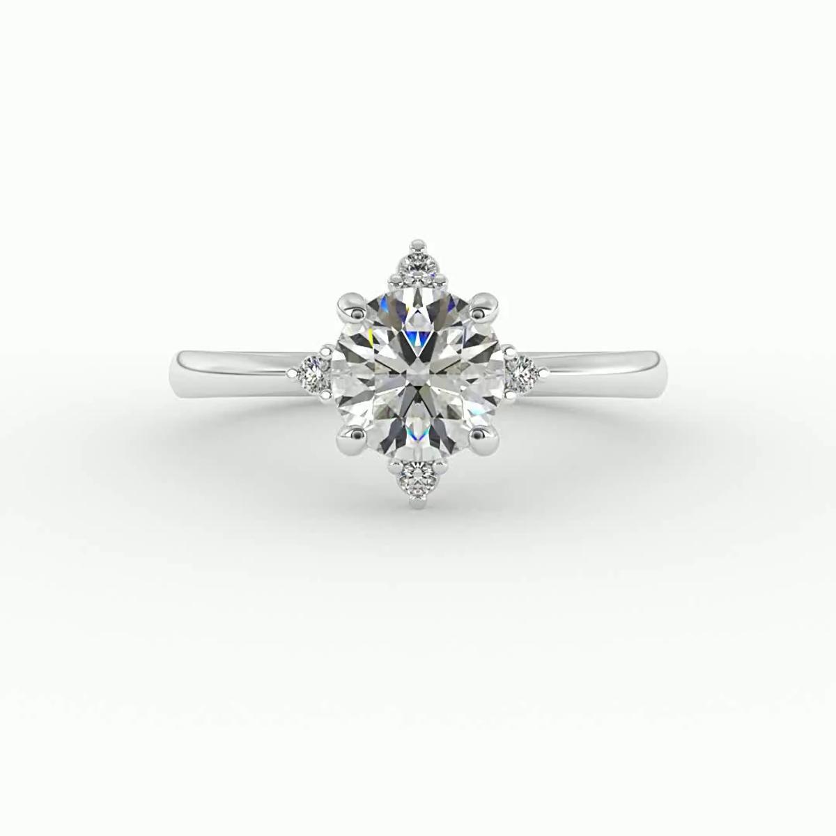 360 degree view of Adriana Halo Engagement Ring