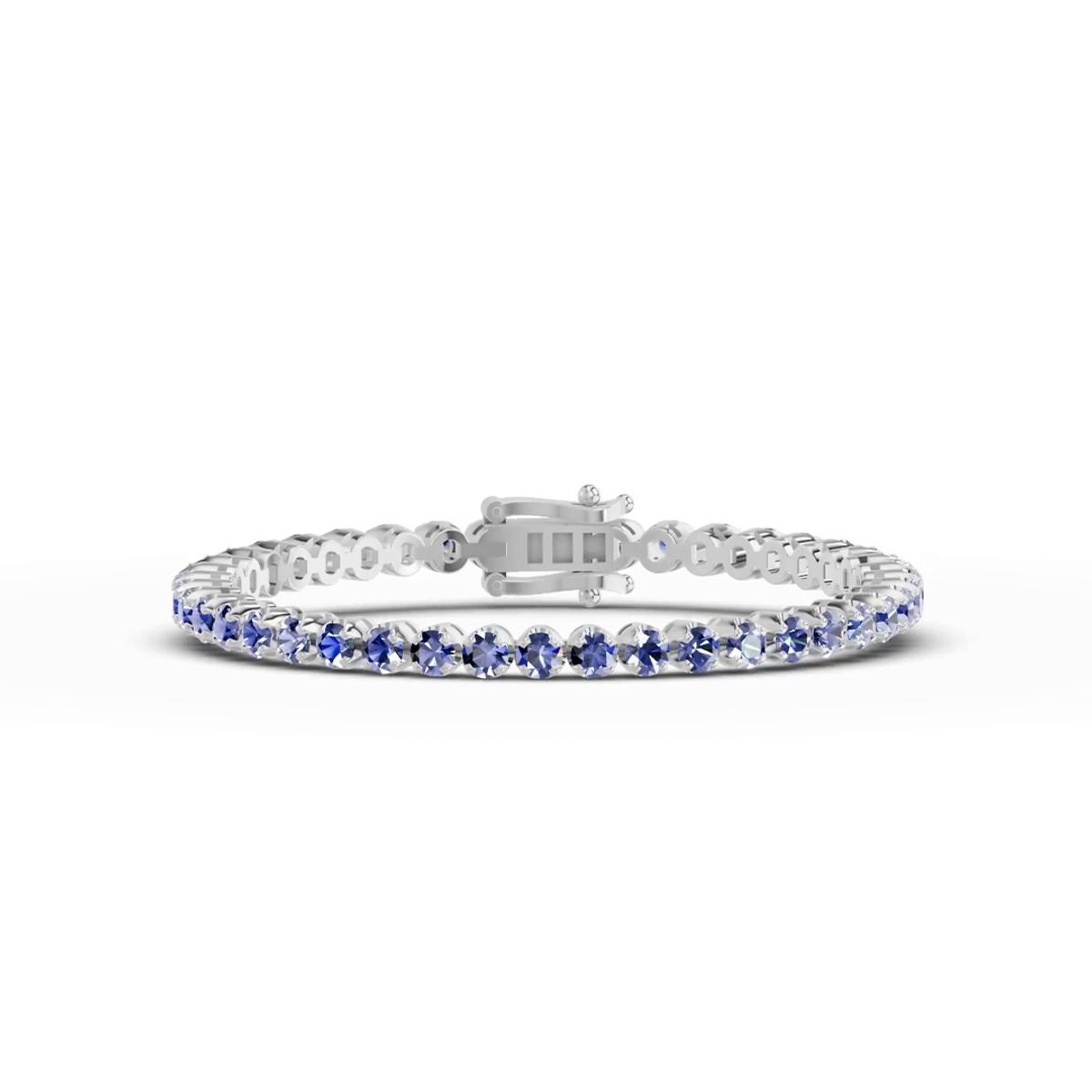 360 degree view of Tanzanite Tennis Bracelet