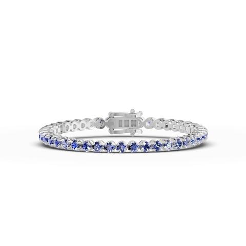 360 degree view of Tanzanite Tennis Bracelet