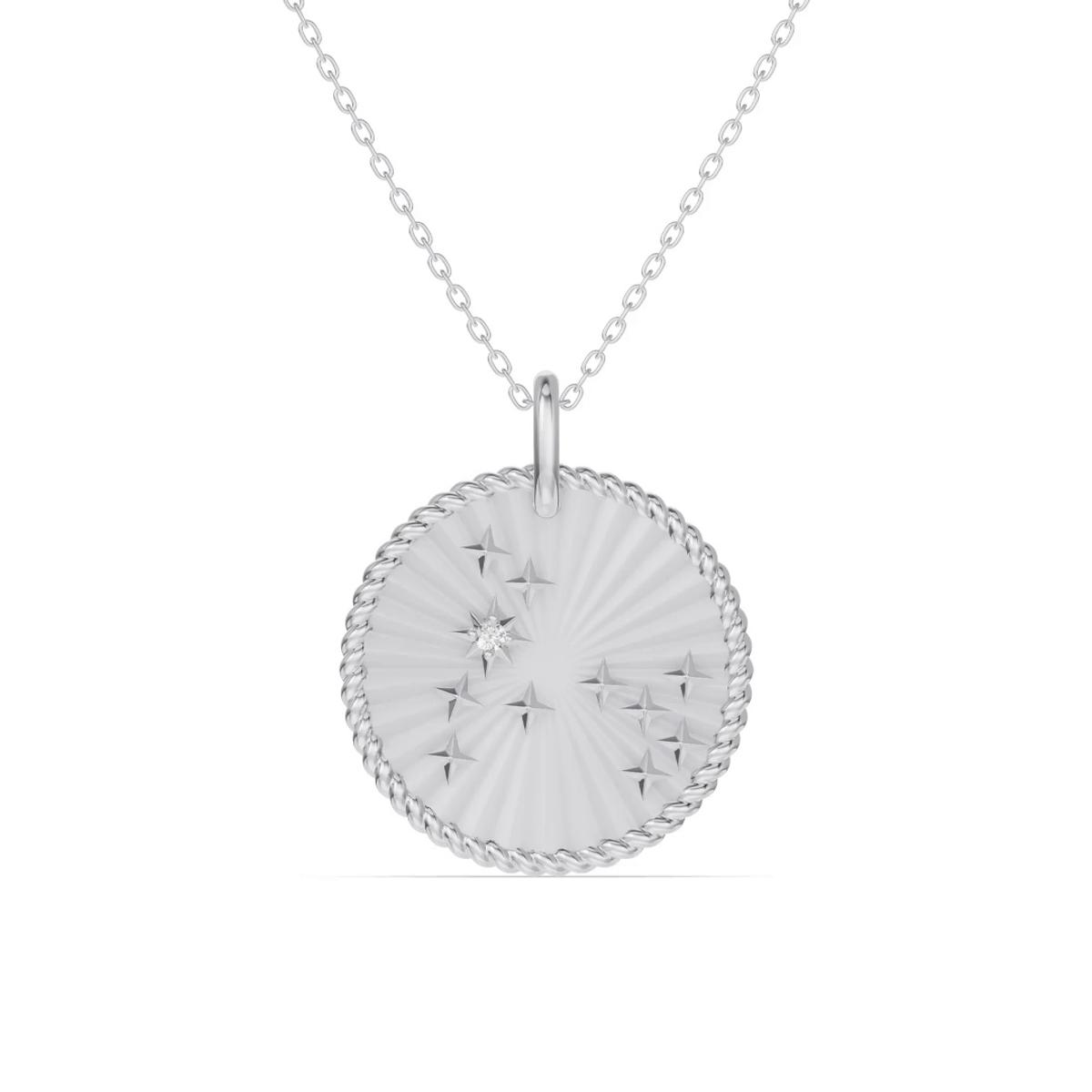 360 degree view of Pisces Celestial Zodiac Medallion Pendant