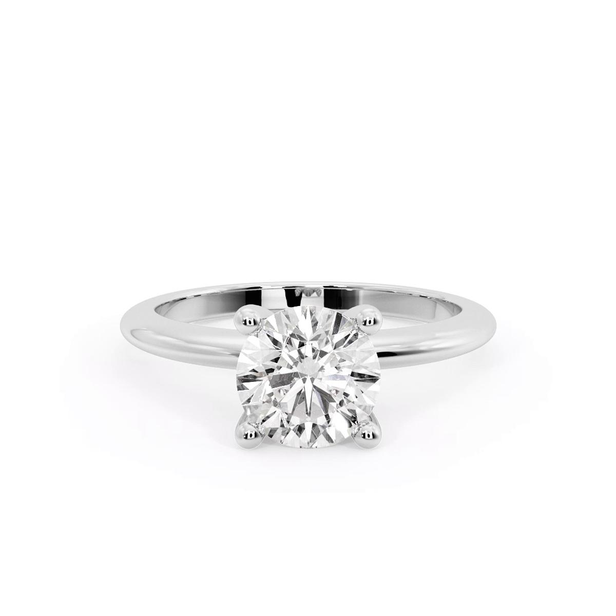 360 degree view of Amber Hidden Halo Engagement Ring
