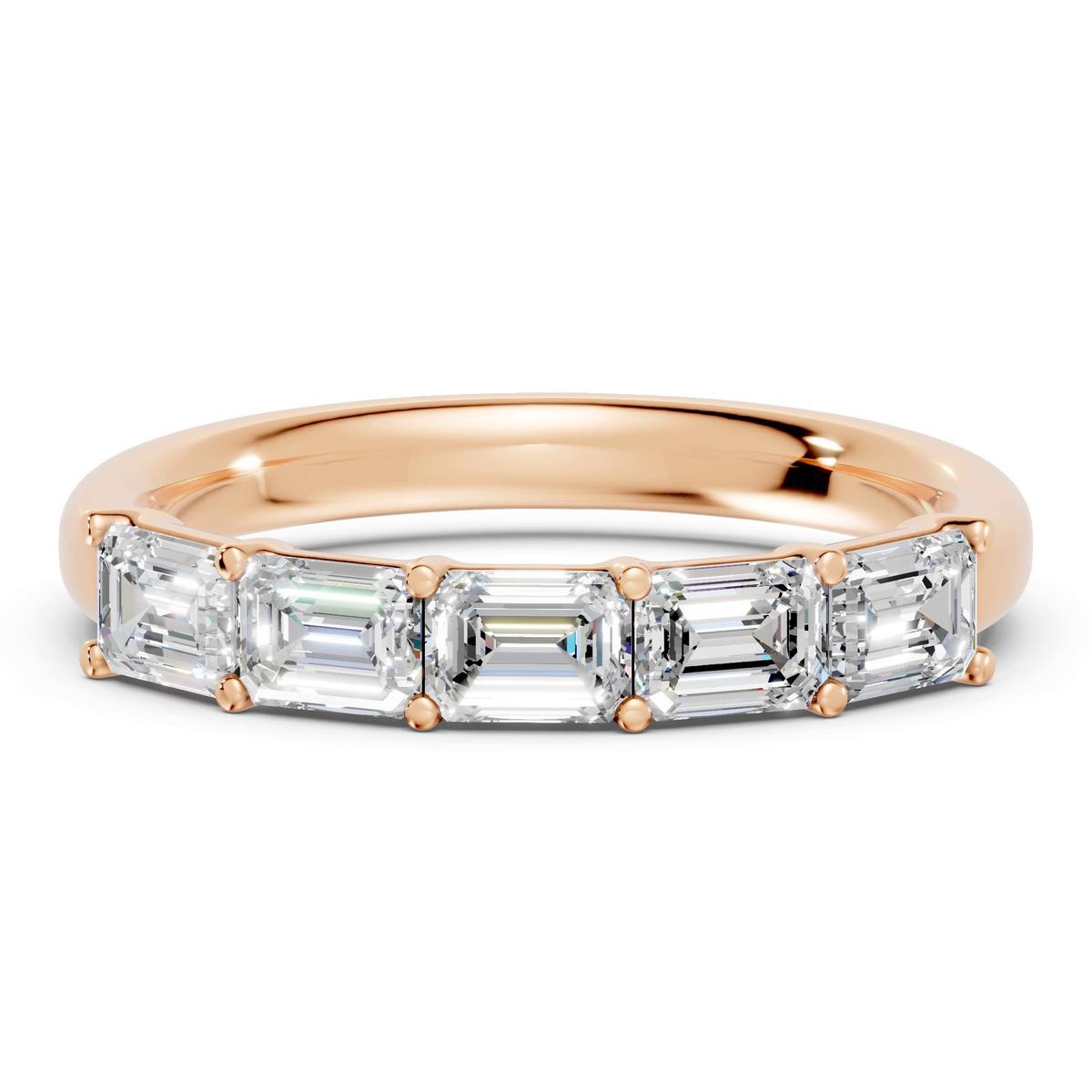360 degree view of Emerald Five-Stone Lab Diamond Band (1.25 ct. tw.)