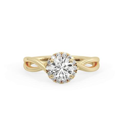 360 degree view of Adaline Halo Engagement Ring