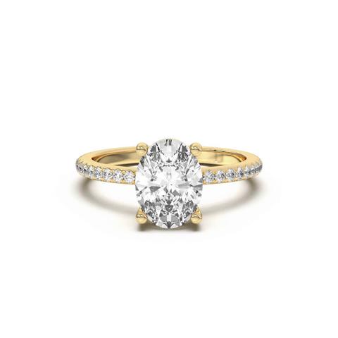 Tanya Pavé Engagement Ring - 14K Yellow Gold
