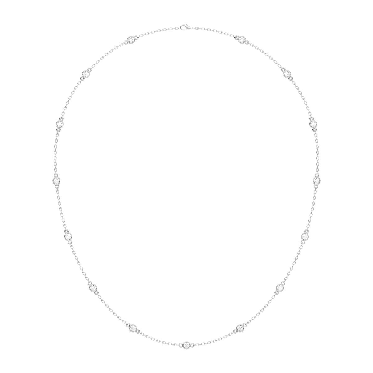 360 degree view of Gareluna Lab Diamond Station Necklace (2 ct. tw.)