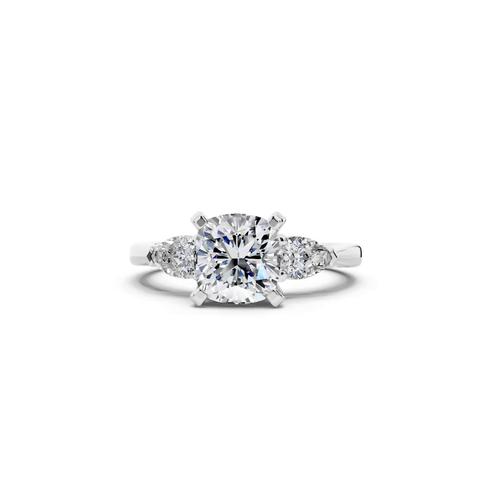 360 degree view of Madison Three-Stone Lab Pear Engagement Ring