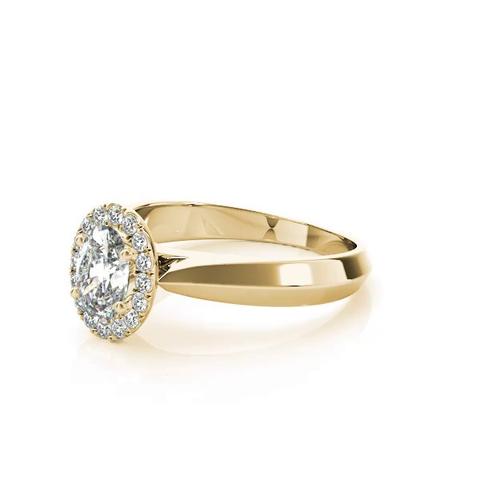 360 degree view of Hailey Halo Engagement Ring
