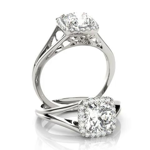 360 degree view of Mimi Halo Engagement Ring