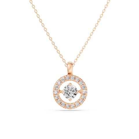 360 degree view of Evermotion Round Halo Lab Diamond Pendant (0.75 ct. tw.)