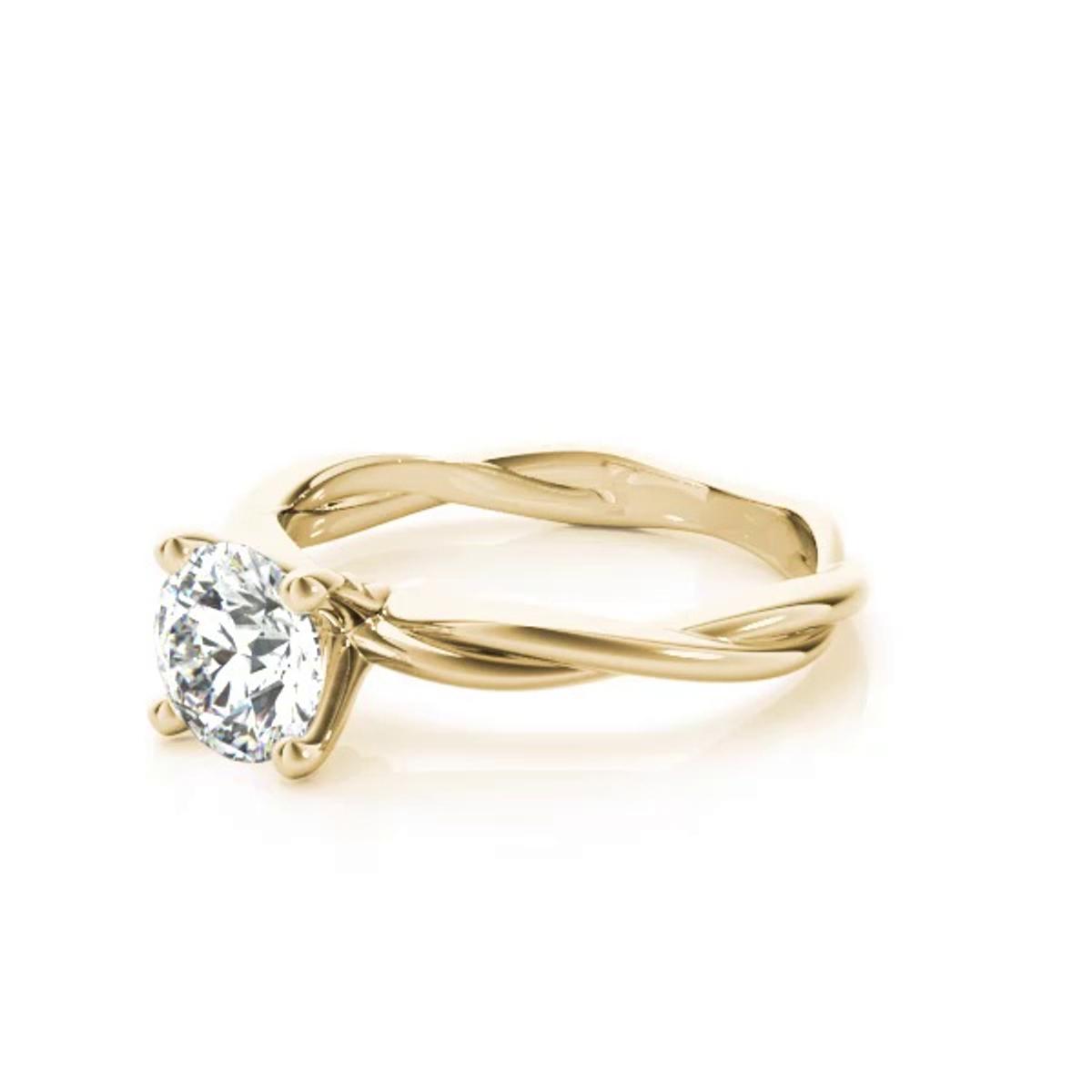 360 degree view of Natalie 4 Prong Twist Solitaire Engagement Ring