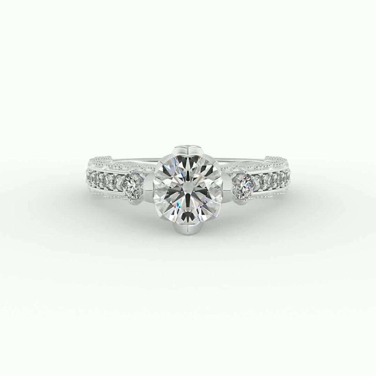 360 degree view of Veronica Accented Engagement Ring