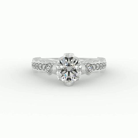 360 degree view of Veronica Accented Engagement Ring