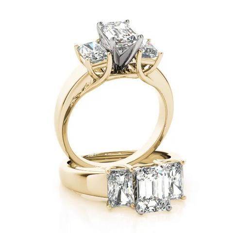 360 degree view of Oceana Three Stone Engagement Ring