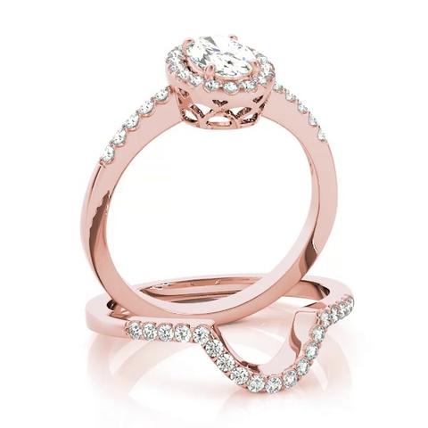360 degree view of Beeba Halo Engagement Ring