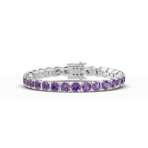 360 degree view of Amethyst Cushion Gemstone Bracelet