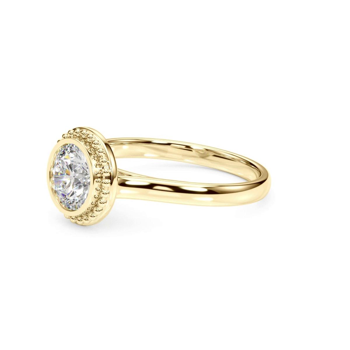 360 degree view of Kimmi Bezel Set Solitaire Engagement Ring