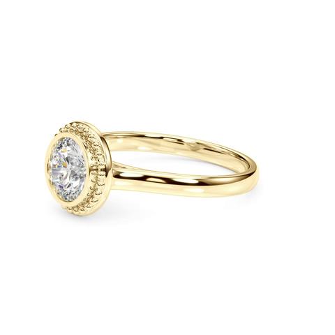 360 degree view of Kimmi Bezel Set Solitaire Engagement Ring