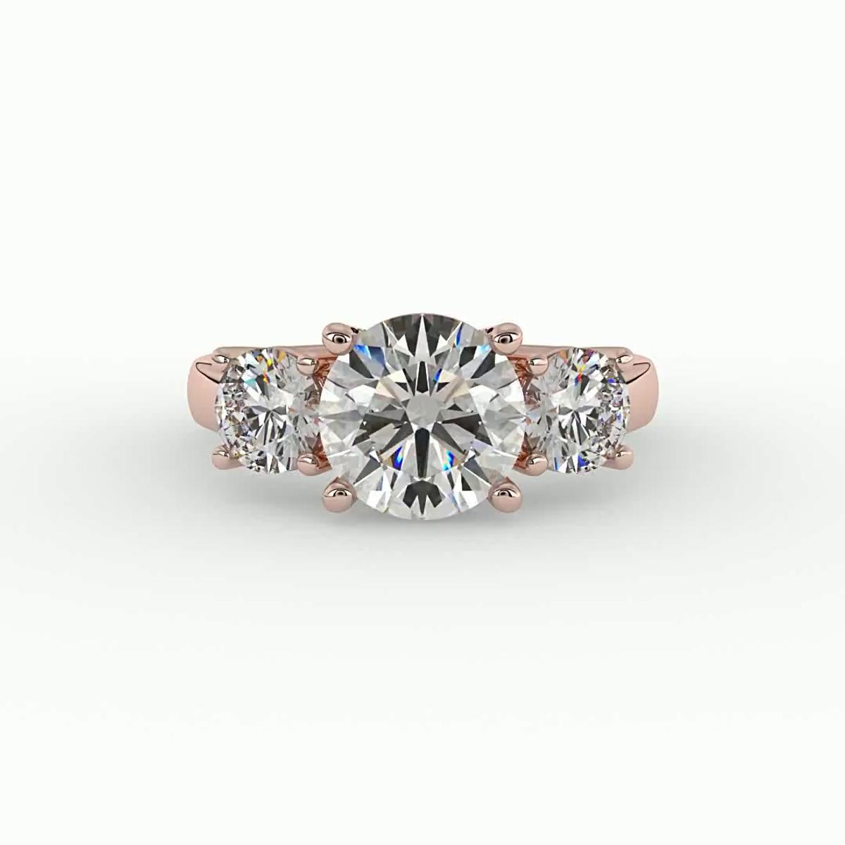 360 degree view of Gwendolyn Three Stone Lab Diamond Engagement Ring (1.00Ct. Tw.)